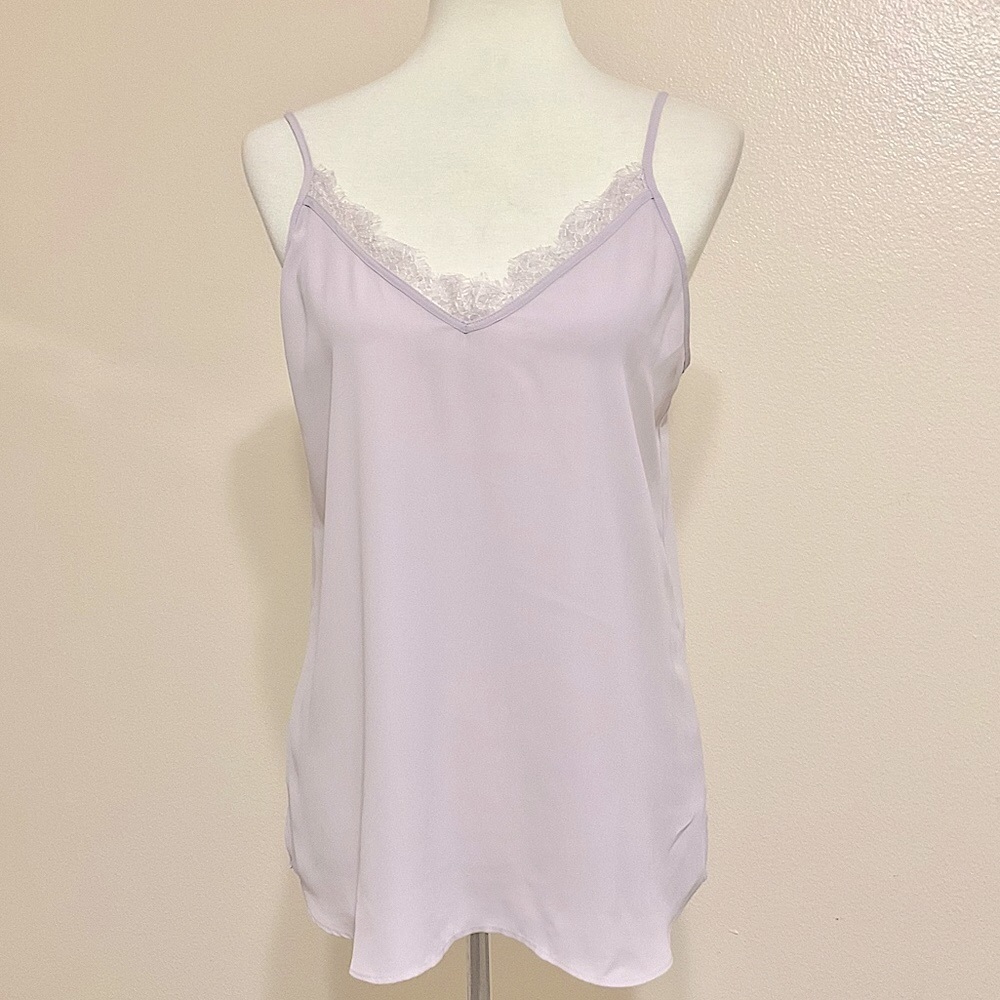 Rachael Zoe Lace Trim Cami Lavender M